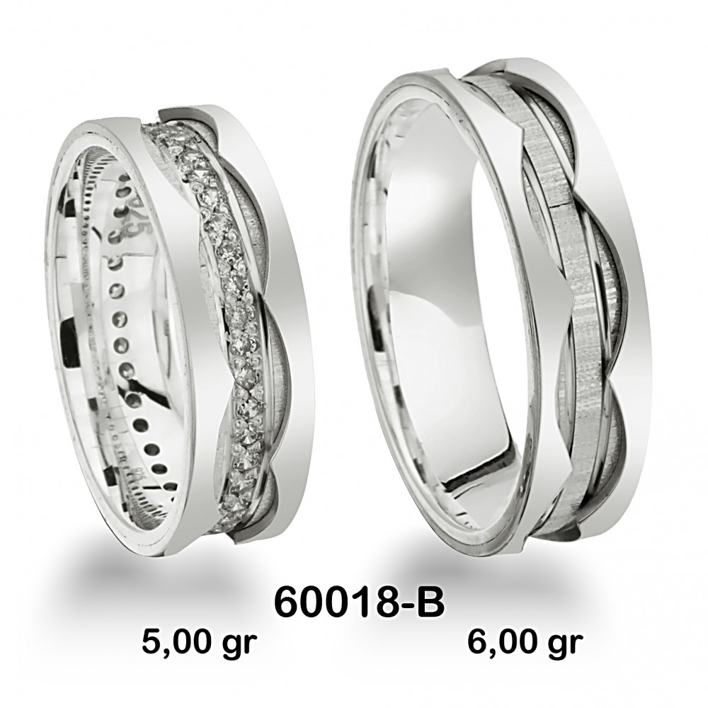 Beyaz Alyans Modeli-60018-B