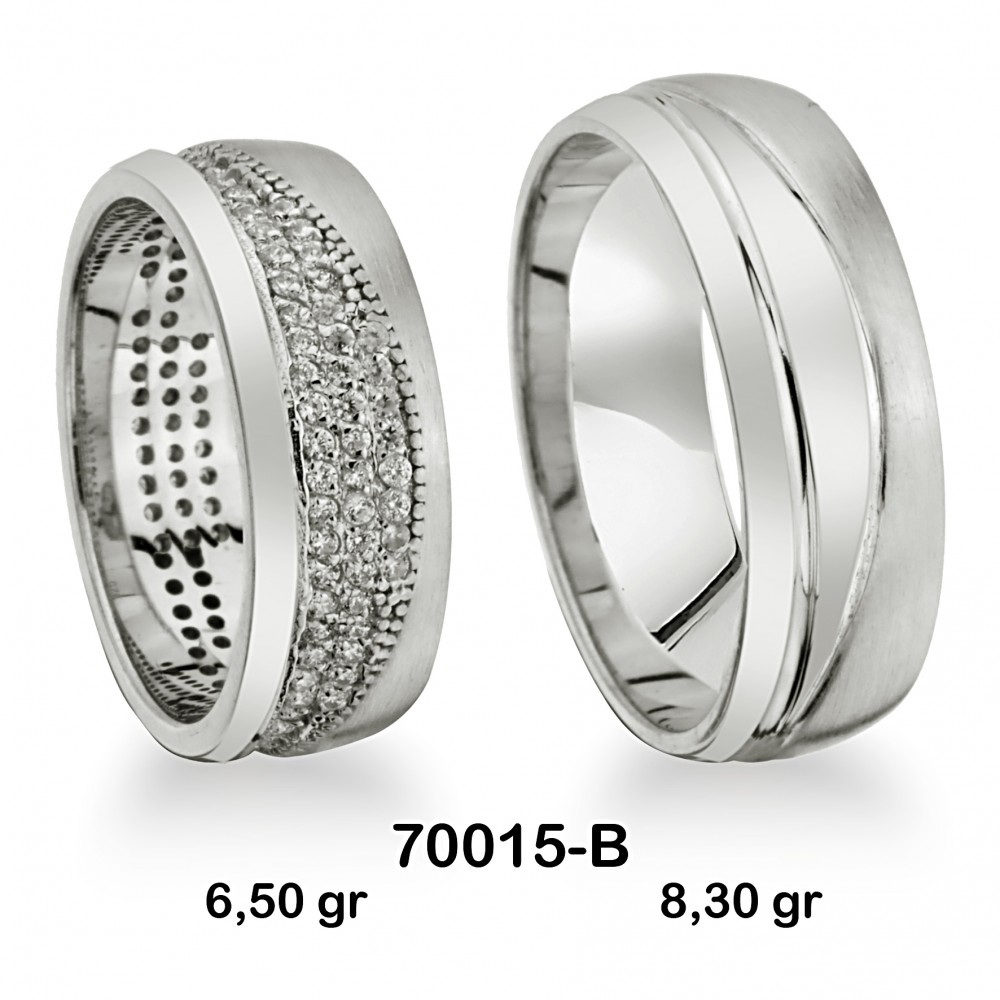 Beyaz Alyans Modeli-70015-B