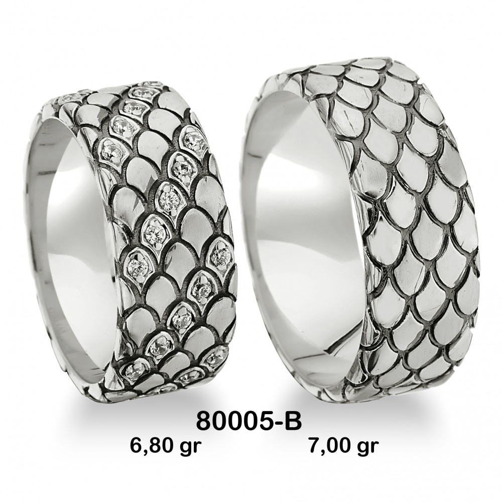 Beyaz Alyans Modeli-80005-B