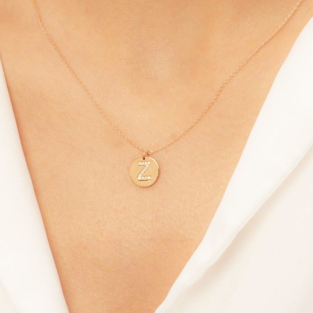 Pırlantalı (Z) Harfli Kolye