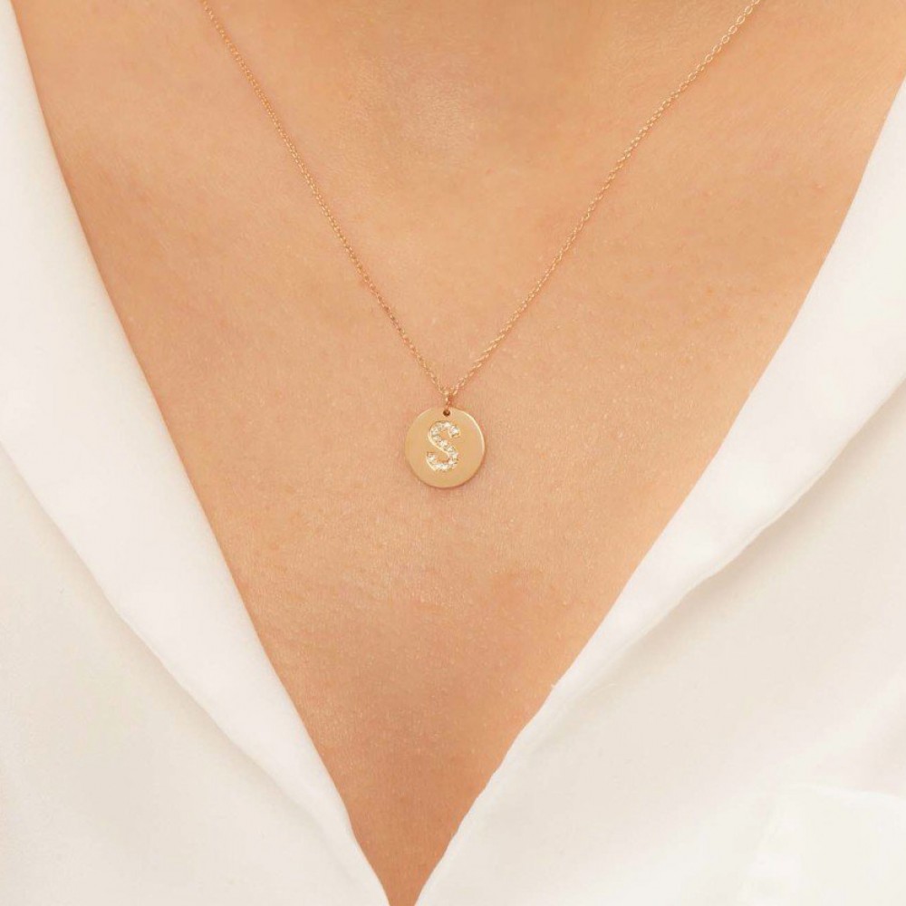 Pırlantalı (S) Harfli Kolye