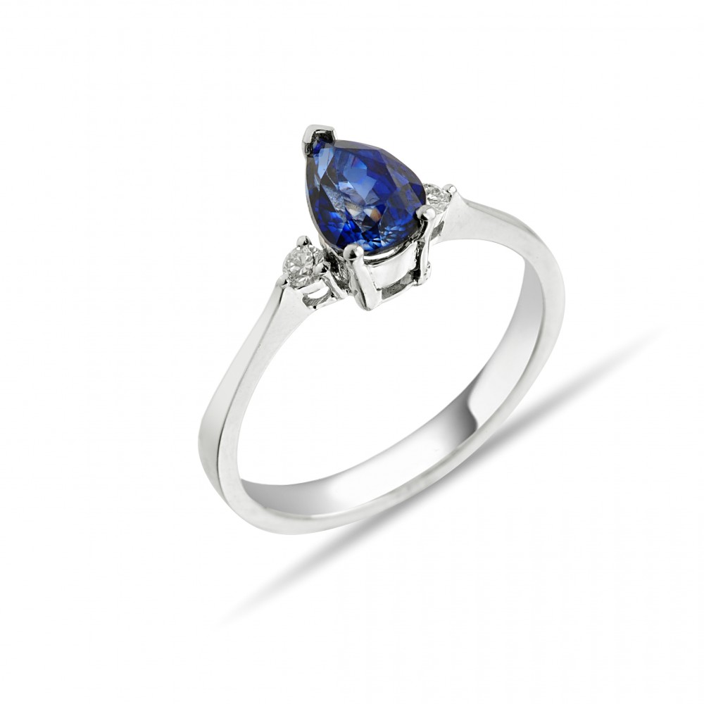 1,32 KARAT PIRLANTALI NATURAL SAFİR YÜZÜK