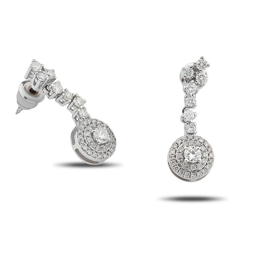 0,83 Karat Pırlanta Tasarım Küpe 