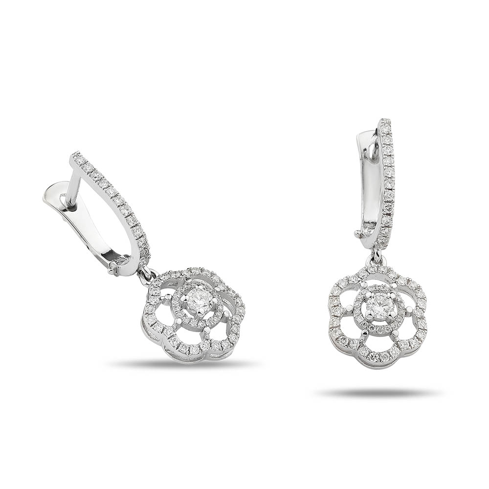 0.62 Karat Pırlanta Tasarım Küpe