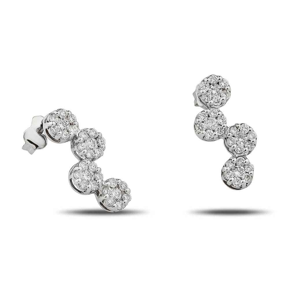 0,96 Karat Pırlantalı Reina Tasarımlı Küpe