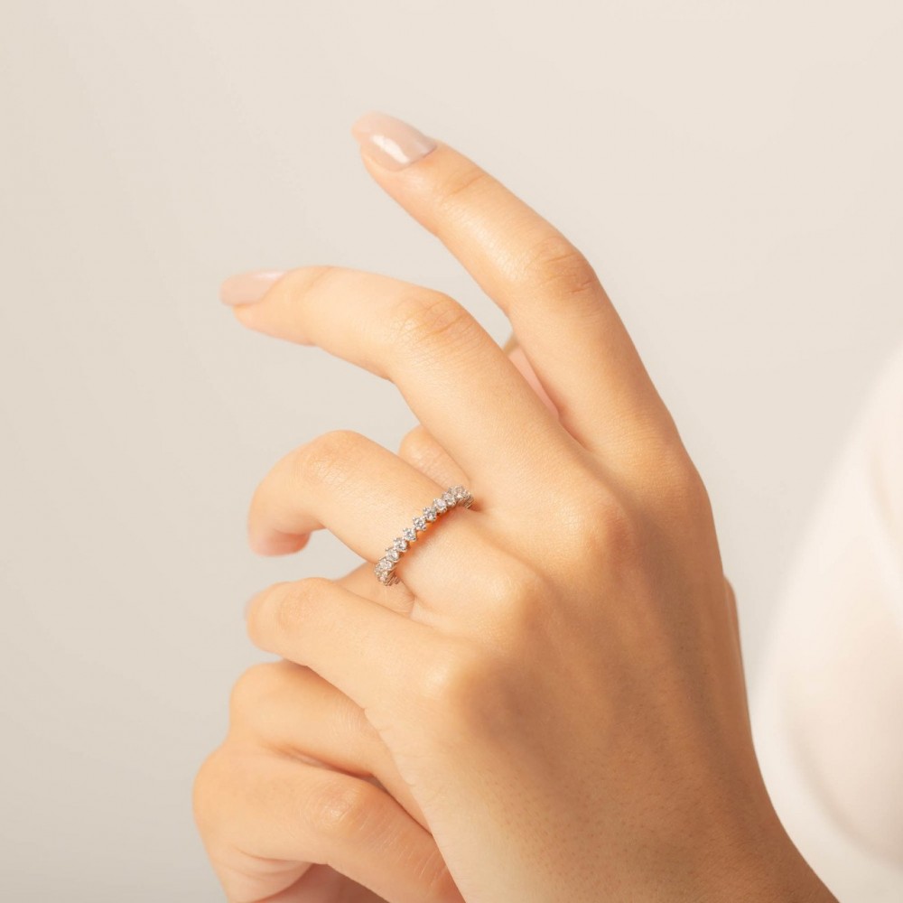  0.75 Karat Pırlanta Tamtur Yüzük 